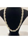Çizgi Desen Gold&Silver Kolye