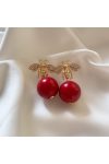 Arı Taşlı Cherry Küpe